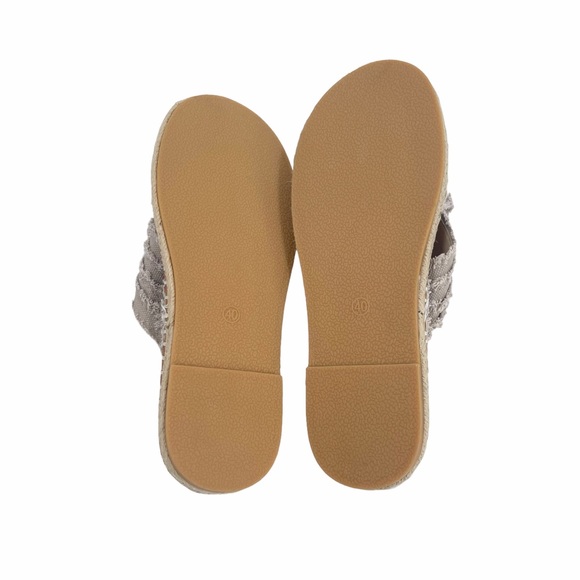 Women’s Flat Shoes Slip On Mule Espadrille Sandals Size 9 - Picture 7 of 11